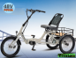 Preview: Elektro Dreirad Zemto-Lux-Mover T4 , 720 WH, 90 NM - Mittelmotor, weiß